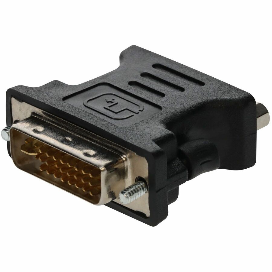 AddOn 8in DVI-I Dual Link-29 pin (Male) to VGA (Female) Black Adapter, 1080P 60Hz