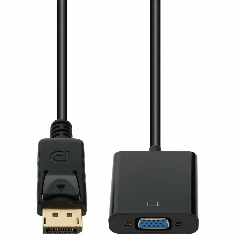 AddOn 8in DisplayPort (Male) to VGA (Female) Black Adapter, 1080P 60Hz