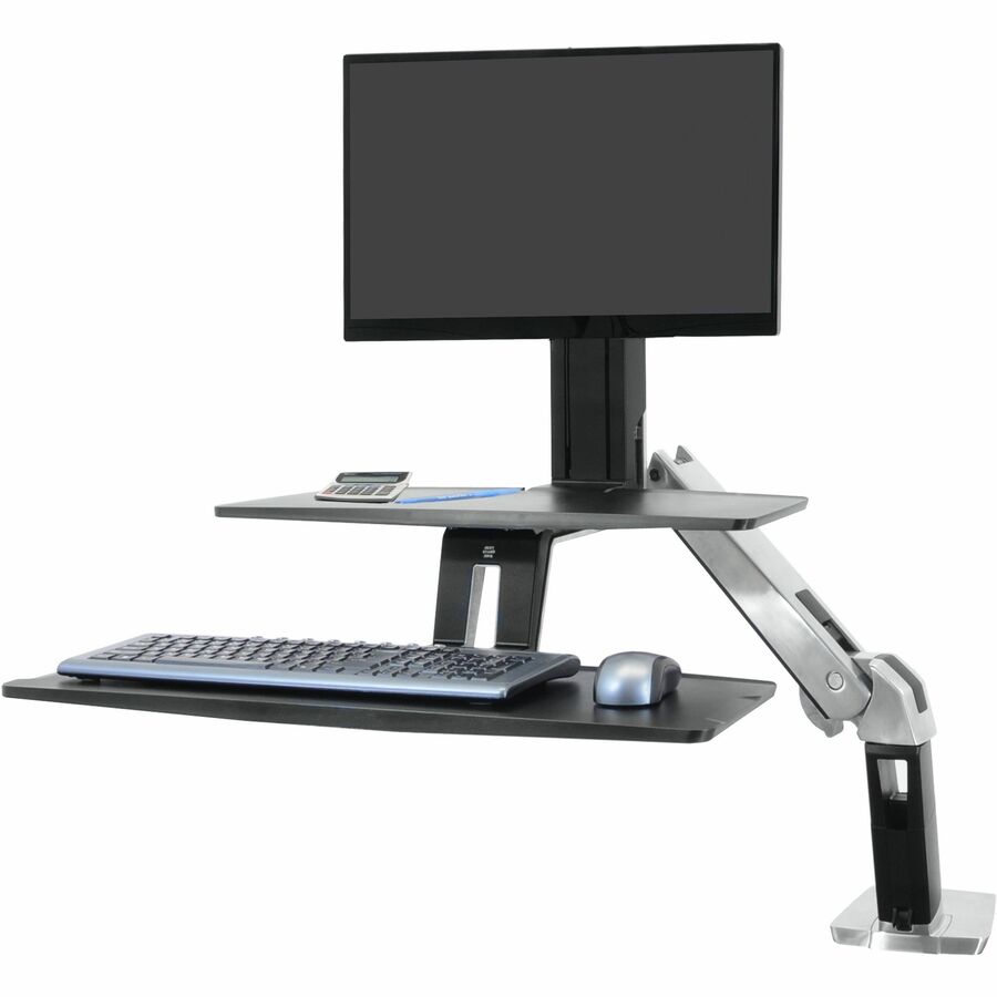 Ergotron WorkFit-A, Single LD Workstation with Suspended Keyboard