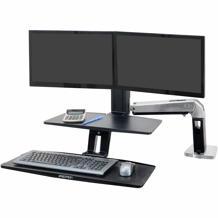 Ergotron WorkFit-A, Dual Workstation with Suspended Keyboard