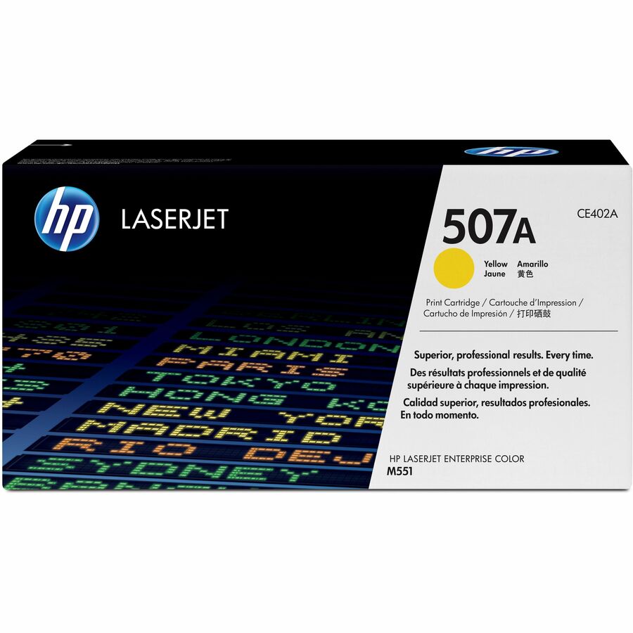 HP 507A Original Laser Toner Cartridge - Single Pack - Yellow - 1 Each