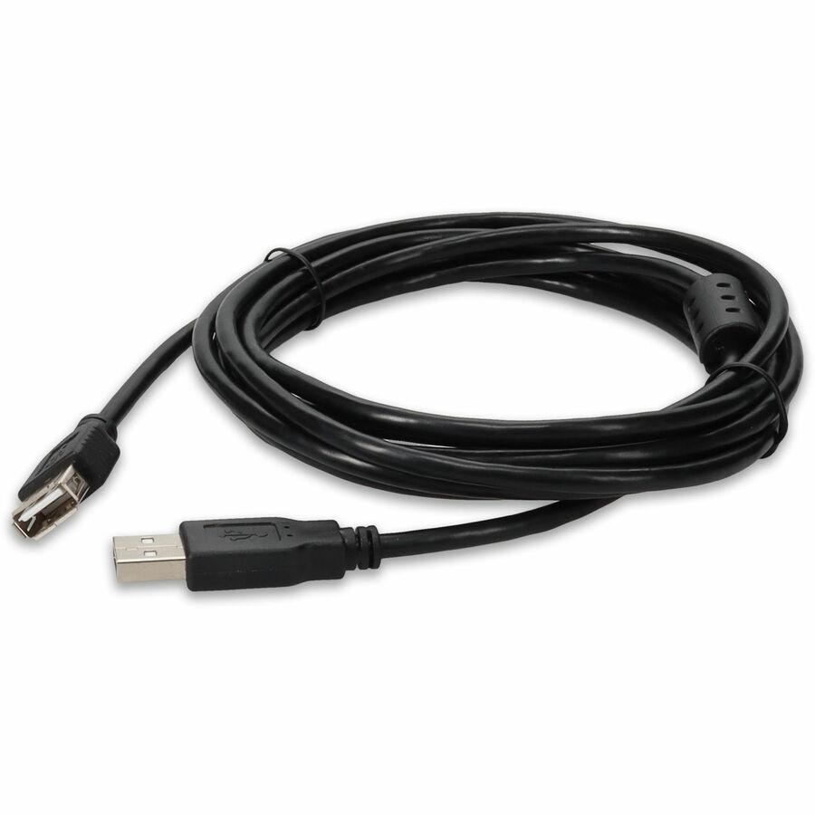 AddOn 5-Pack of USB 2.0 (A) Male to Female Black Adapters