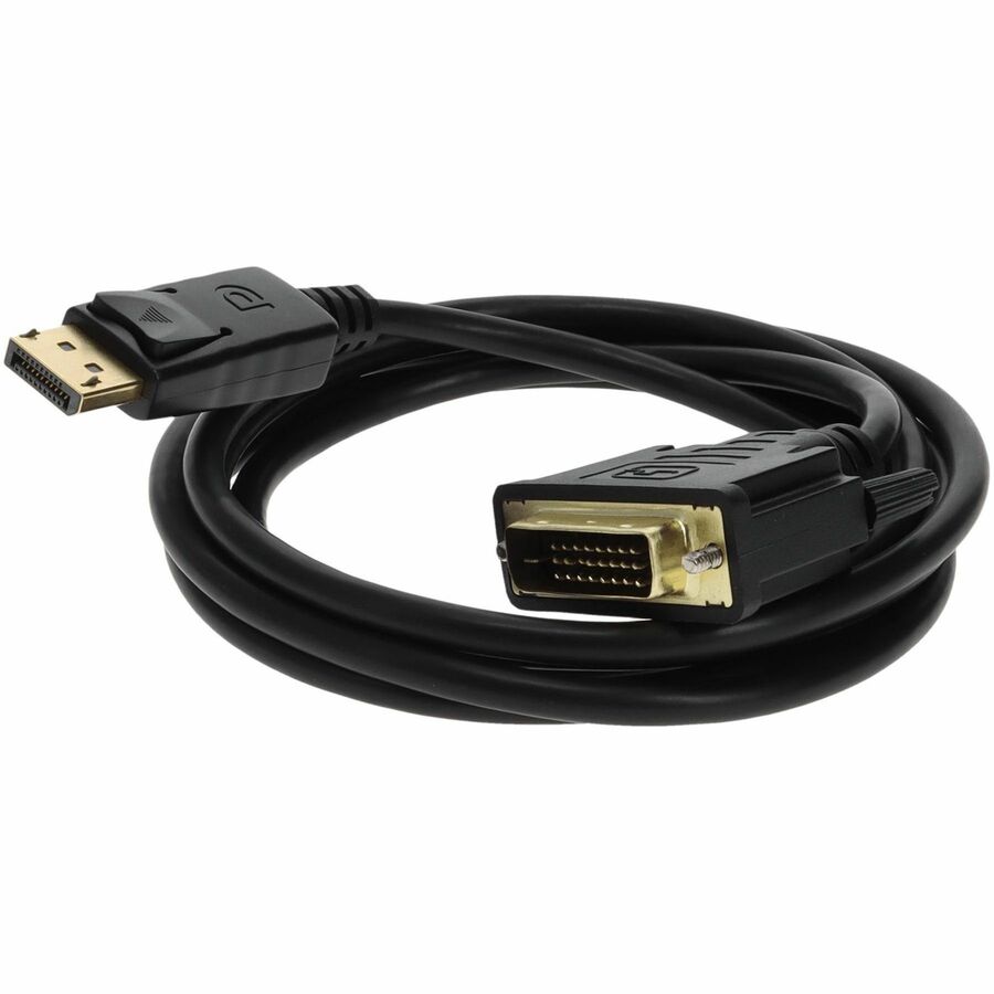 AddOn 5-Pack of 10ft DisplayPort 1.2 Male to DVI-D Dual Link (24+1 pin) Male Black Cables Which Requires DP++ For Resolution Up to 2560x1600 (WQXGA)