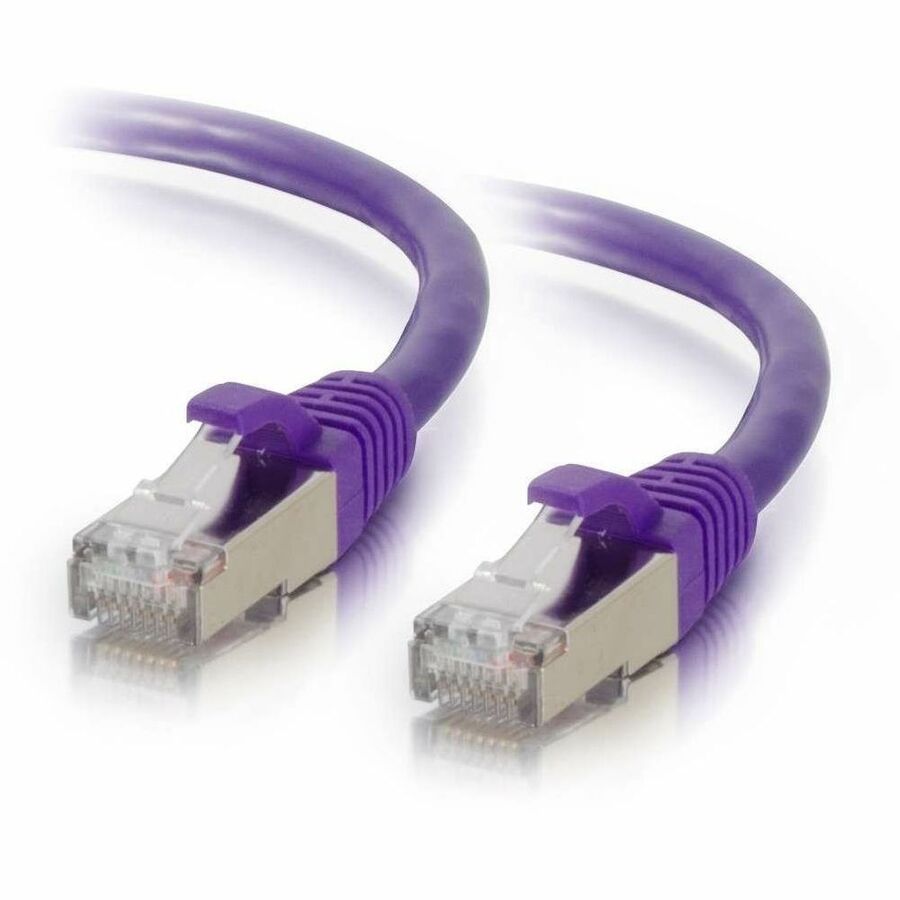 C2G-7ft Cat6 Snagless Shielded (STP) Network Patch Cable - Purple
