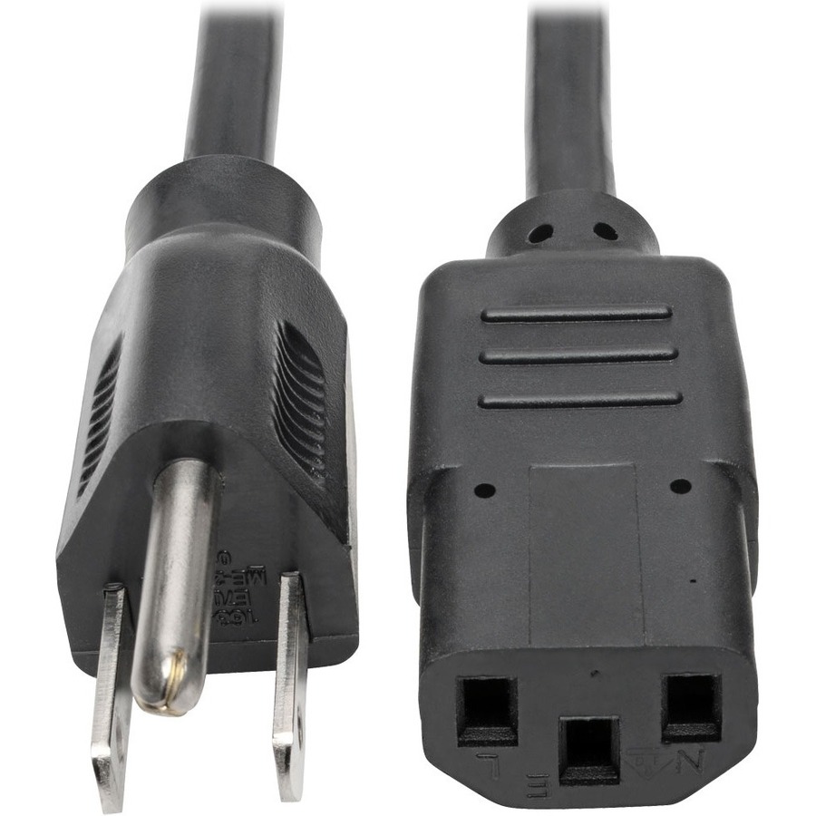 Tripp Lite by Eaton Desktop Computer AC Power Cable NEMA 5-15P to C13 - 13A 125V 16 AWG 8 ft. (2.43 m) Black
