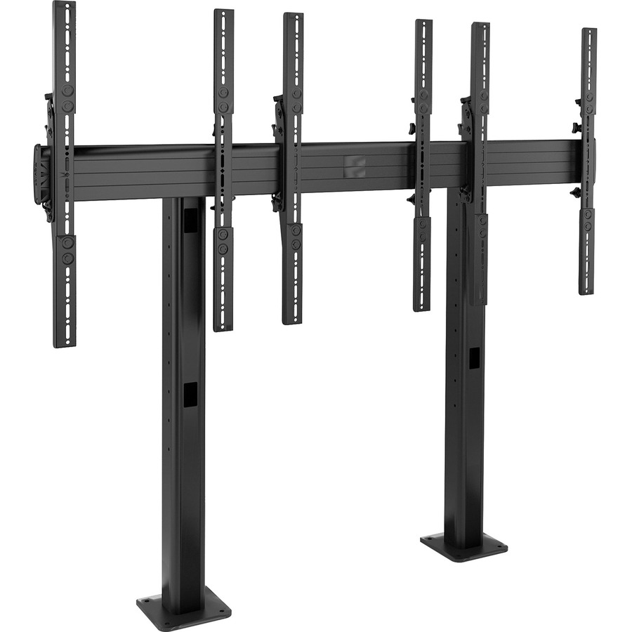 Chief Fusion 3x1 Portrait Adjustable Large Bolt-Down Freestanding Video Wall Display Mount - For 42-46 Inch Flat Panel TVs - Black