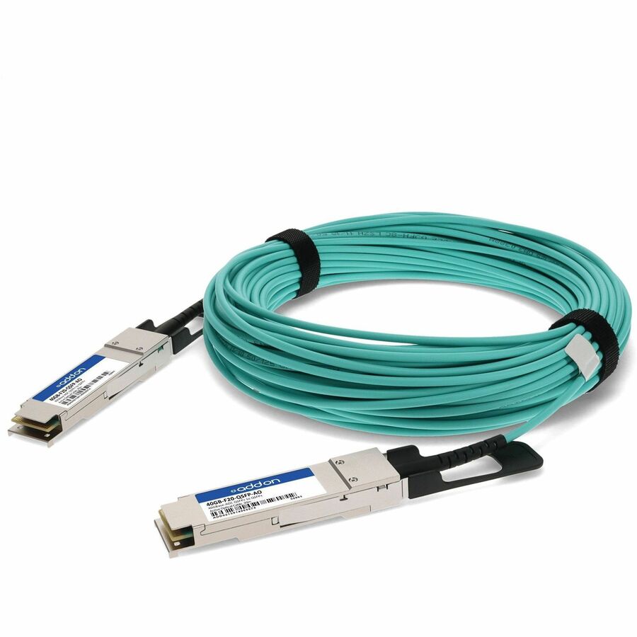 AddOn Enterasys® 40GB-F20-QSFP Compatible TAA Compliant 40GBase-AOC QSFP+ Active Optical Cable (850nm, MMF, 20m)