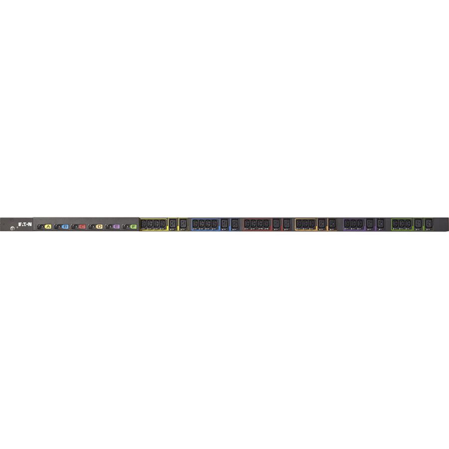 Eaton Basic rack PDU, 0U, 309-460P9 input, 17.3 kW max, 200-240V, 45A, 6 ft cord, Three-phase, Outlets: (21) C13 Outlet grip, (12) C19 Outlet grip