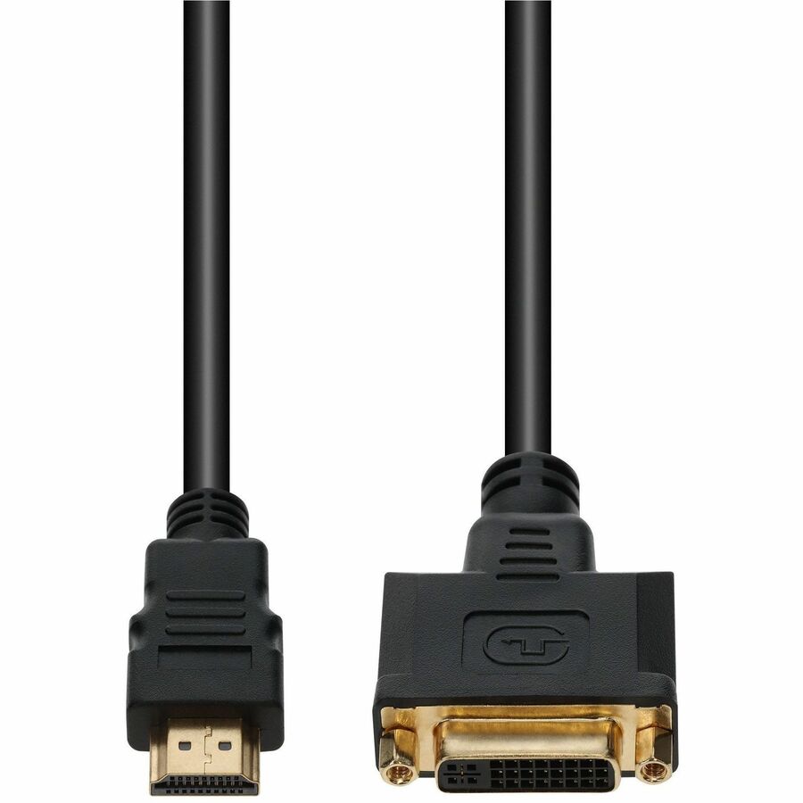 AddOn 8in HDMI (Male) to DVI-D Dual Link-24+1 pin (Female) Black Adapter, 1080P 60Hz