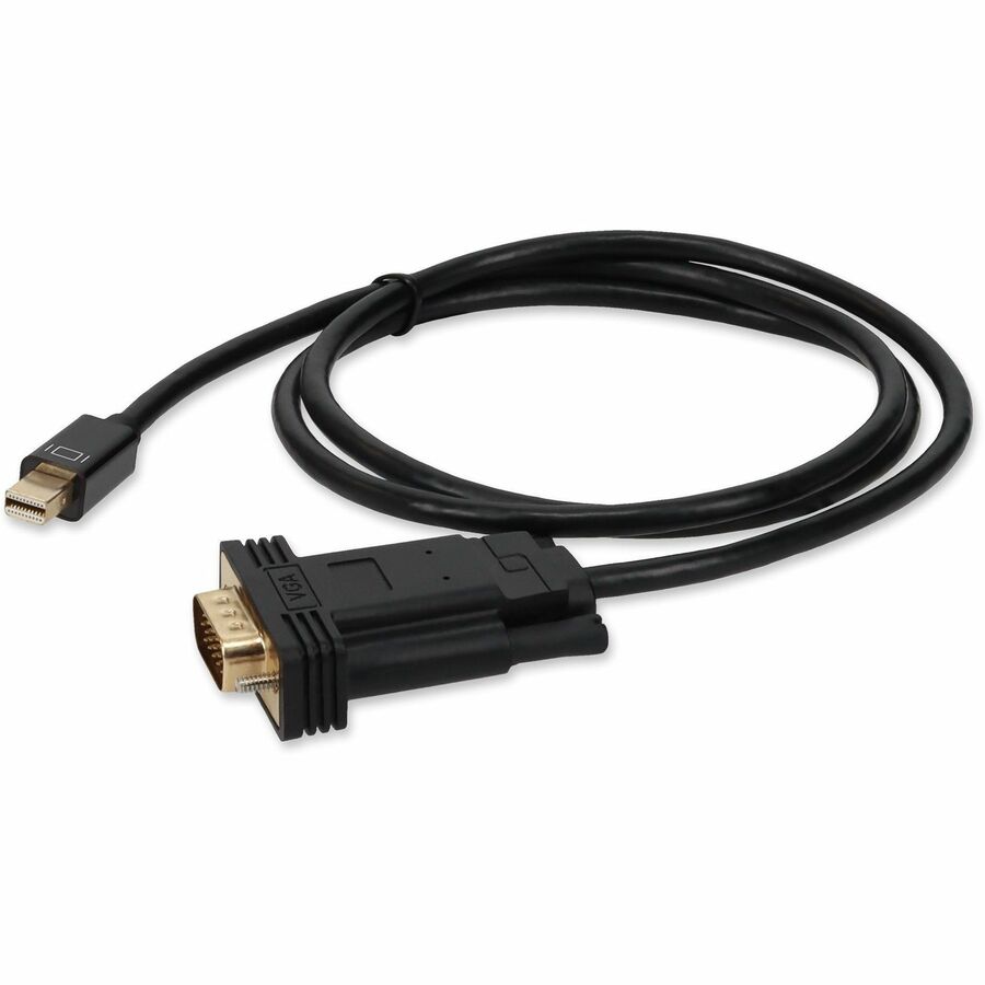 5PK 6ft Mini-DisplayPort 1.1 Male to VGA Male Black Cables For Resolution Up to 1920x1200 (WUXGA)