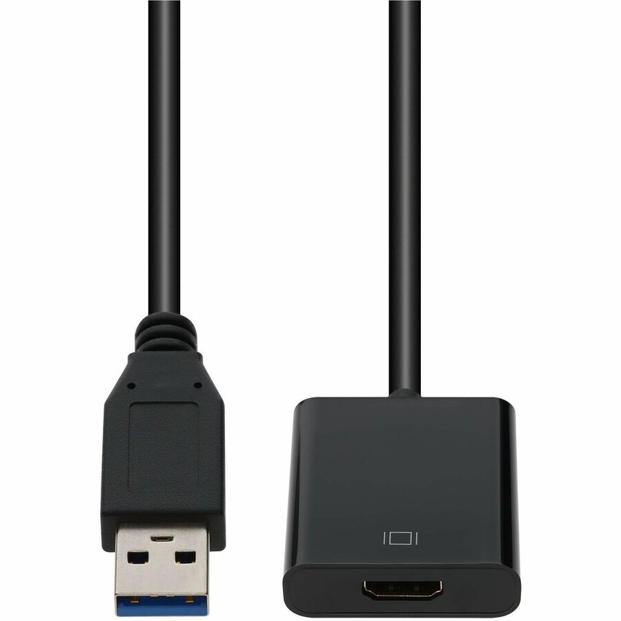AddOn 8in USB A 3.0 (Male) to HDMI (Female) Black Adapter, 1080P 60Hz