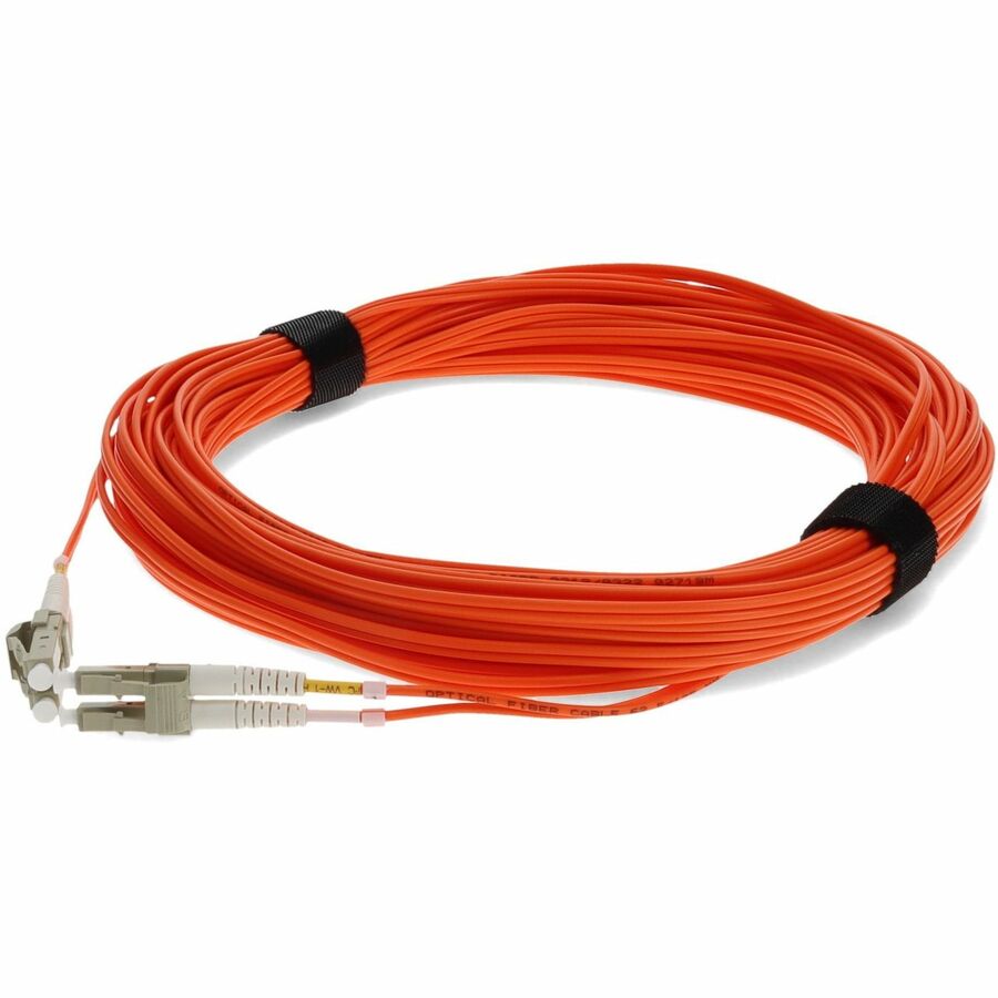 AddOn 20m LC to LC Orange OM1 Duplex OFNR (Riser-Rated) MMF (Multi Mode) Fiber Patch Cable, 62.5/125