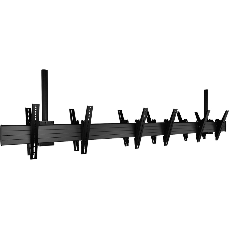 Chief Fusion Large Back-to-Back 3x1 Menu Board Ceiling TV Mount - For 40-55 Inch Flat Panel TVs - Black