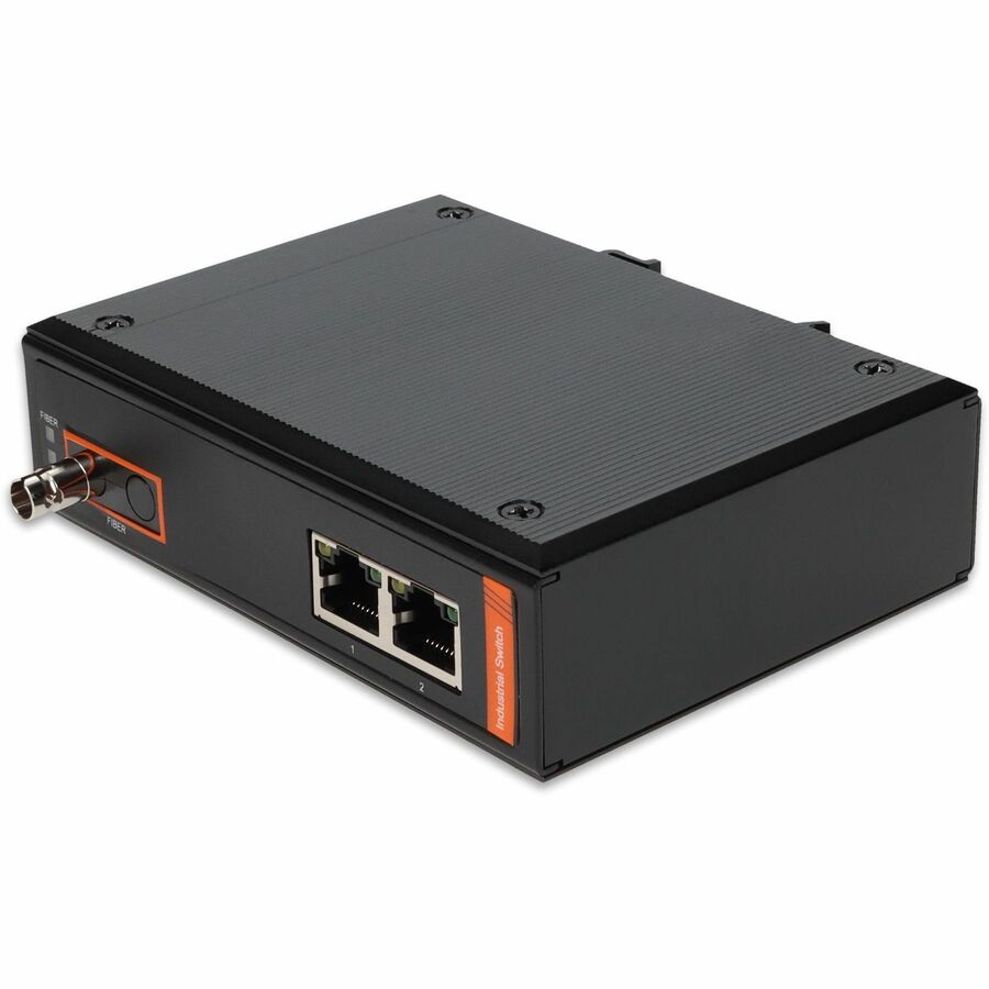 AddOn 2 10/100Base-TX(RJ-45) to 1 100Base-BXU(ST) SMF 1310nmTX/1550nmRX 20km Industrial Media Converter Switch