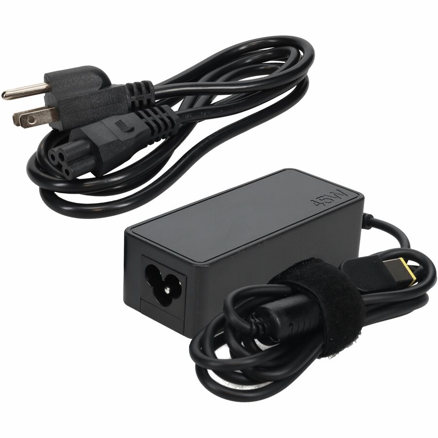 AddOn Lenovo 0B47030 Compatible 45W 20V at 2.25A Black Slim Tip Laptop Power Adapter and Cable