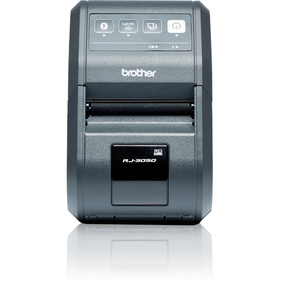 Brother RuggedJet RJ-3050 Mobile Direct Thermal Printer - Monochrome - Handheld - Label/Receipt Print - USB - Bluetooth - Wireless LAN - LED Display Screen - 39.37" (1000 mm) Print Length x 2.83" (72 mm) Print Width - 5 in/s (127 mm/s) Mono - 203 dpi - 3.