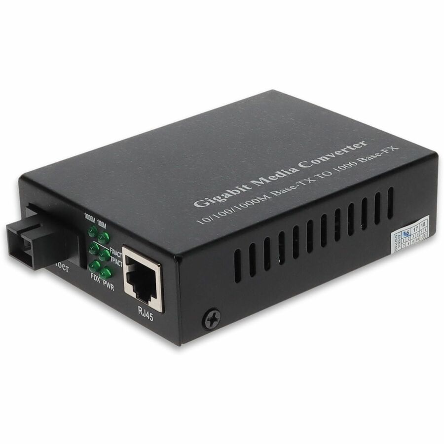 AddOn 10/100/1000Base-TX(RJ-45) to 1000Base-BXD(SC) BiDi SMF 1550nmTX/1490nmRX 40km Media Converter
