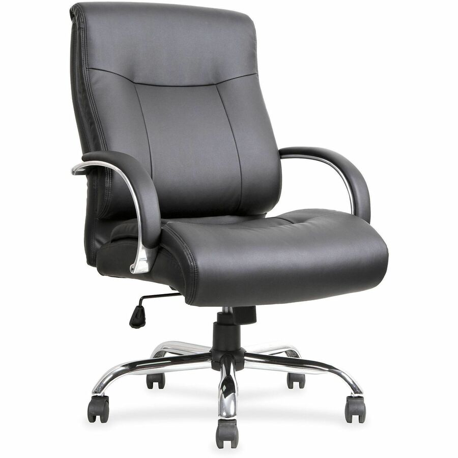 Lorell LLR40206 Big Tall Chair Bonded Leather Black 450 lb