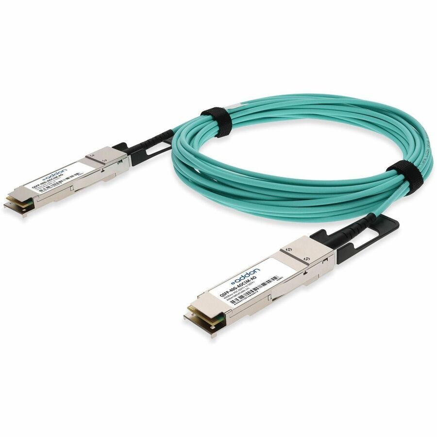 AddOn MSA and TAA Compliant 40GBase-AOC QSFP+ to QSFP+ Direct Attach Cable (850nm, MMF, 1m)
