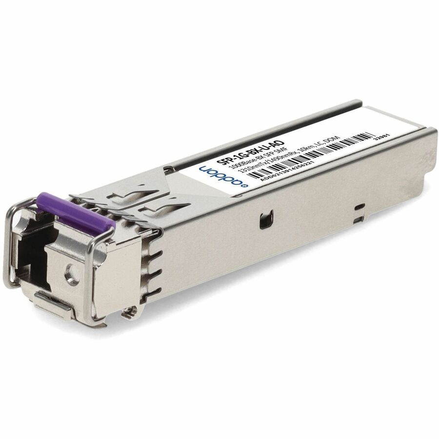 AddOn MSA and TAA Compliant 1000Base-BX SFP Transceiver (SMF, 1310nmTx/1490nmRx, 10km, LC, DOM)