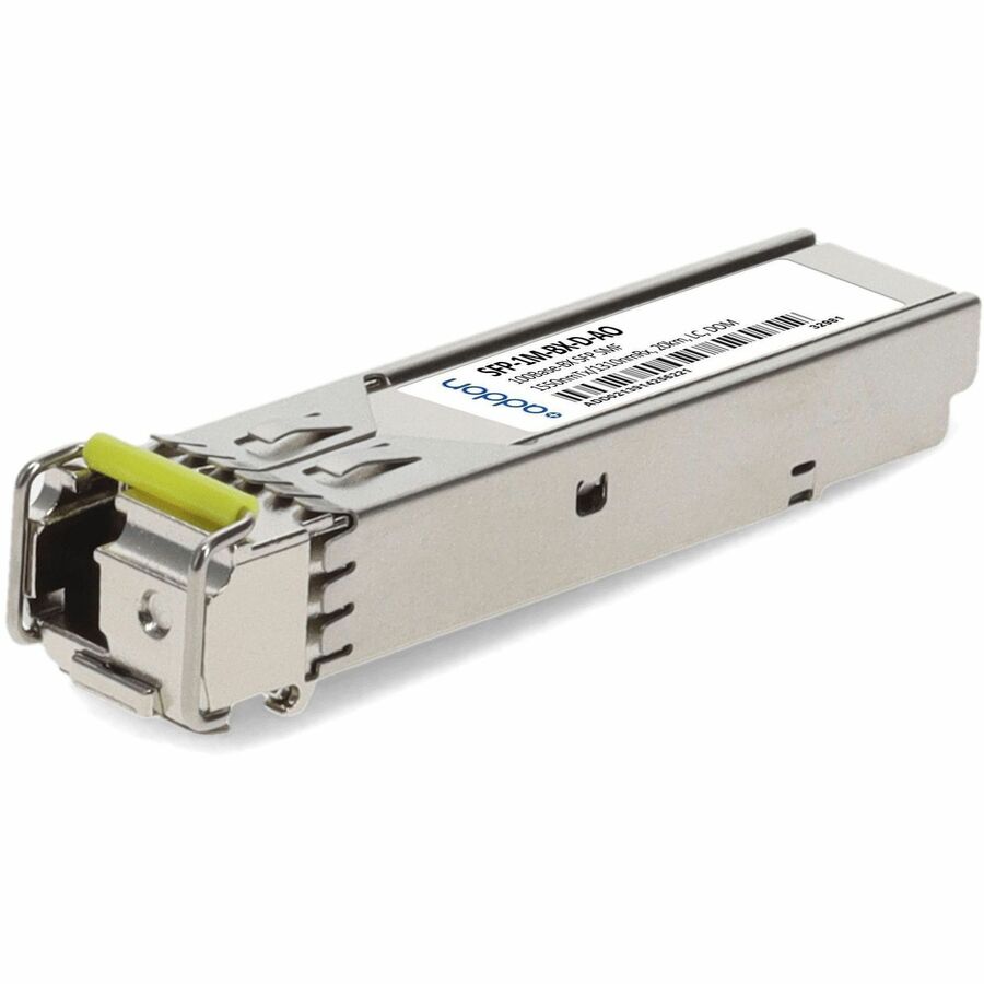 AddOn MSA and TAA Compliant 100Base-BX SFP Transceiver (SMF, 1550nmTx/1310nmRx, 20km, LC, DOM)