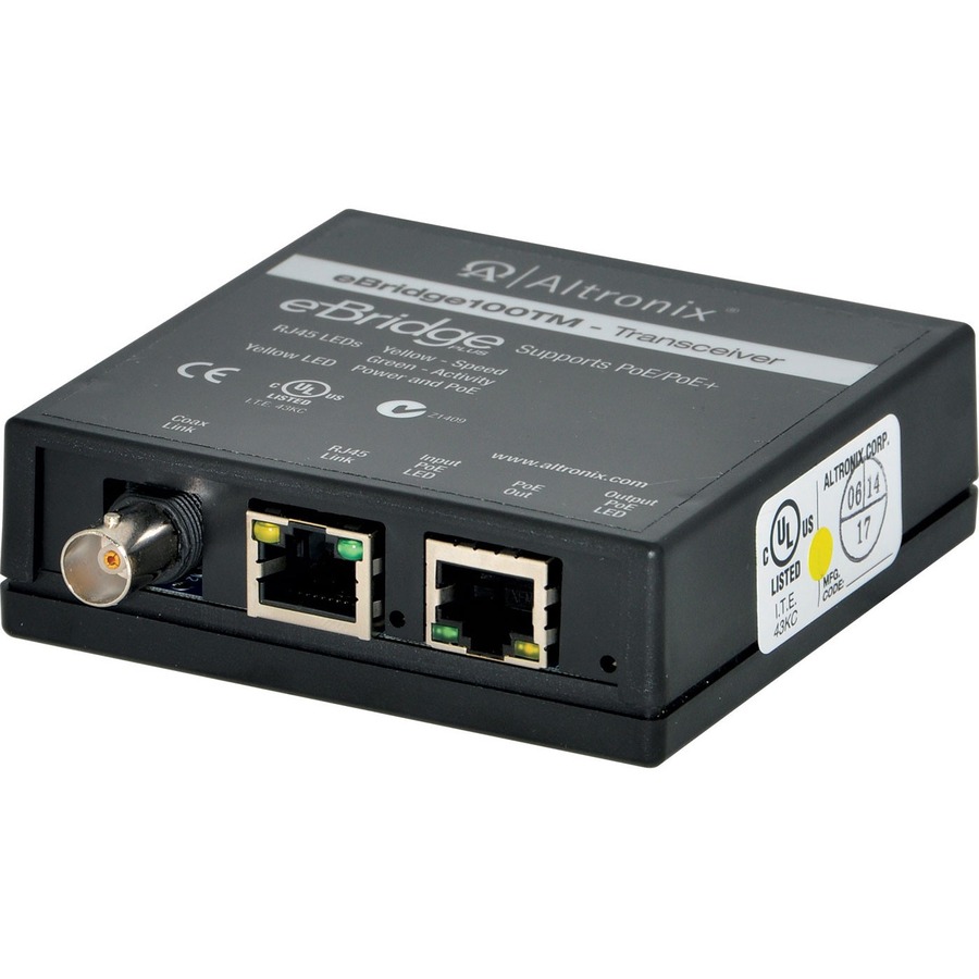 Altronix IP and PoE/PoE+ over Coax Hardened Transceiver
