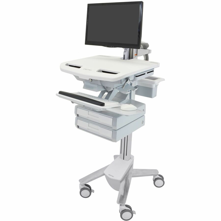 Ergotron StyleView® Cart with LCD Arm, 2 Drawers (1x2)