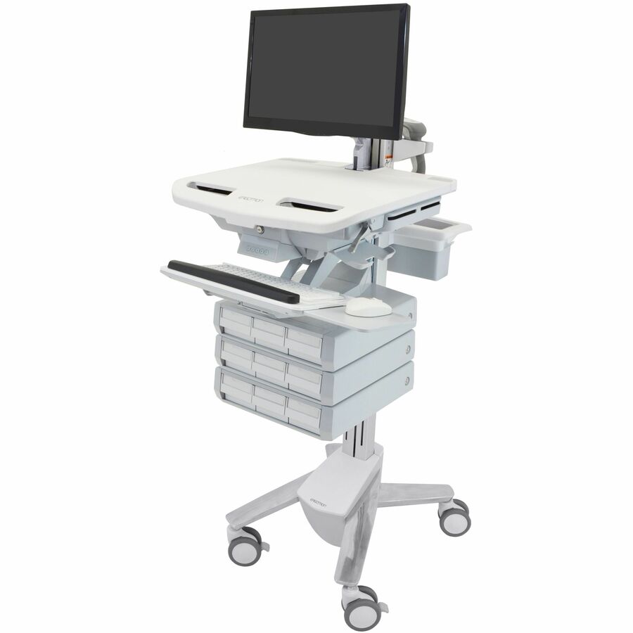 Ergotron StyleView® Cart with LCD Arm, 9 Drawers (3x3)