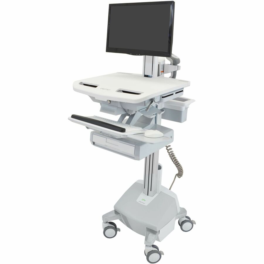 Ergotron StyleView® Cart with LCD Pivot, LiFe Powered, 1 Drawer (1x1), US/CA/MX