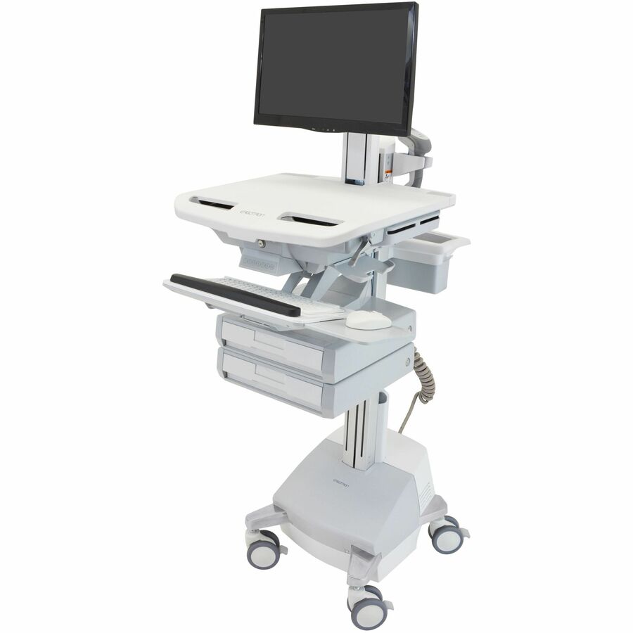 Ergotron StyleView® Cart with LCD Pivot, SLA Powered, 2 Drawers (1x2), US/CA/MX