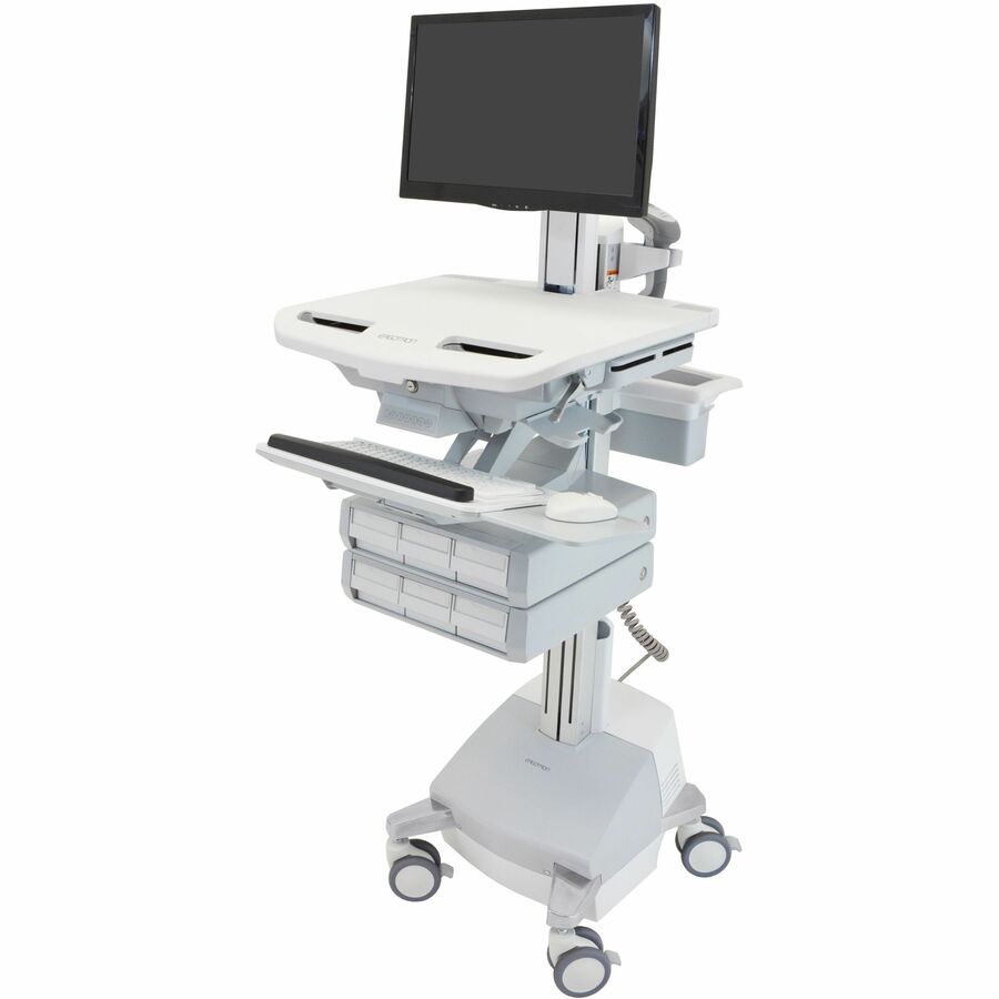 Ergotron StyleView® Cart with LCD Pivot, SLA Powered, 6 Drawers (3x2), US/CA/MX