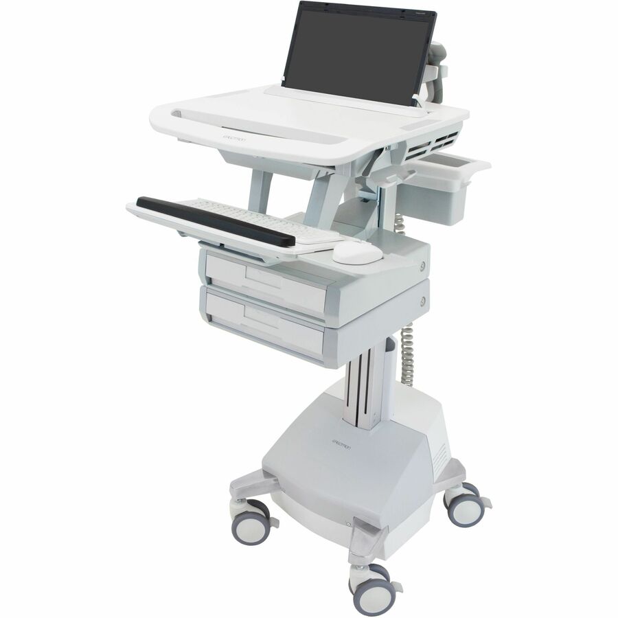 Ergotron StyleView® Laptop Cart, SLA Powered, 2 Drawers (1x2), US/CA/MX
