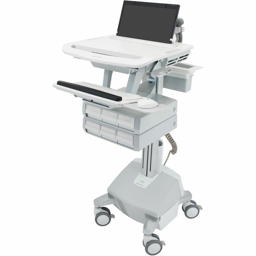 Ergotron StyleView® Laptop Cart, LiFe Powered, 6 Drawers (3x2), US/CA/MX