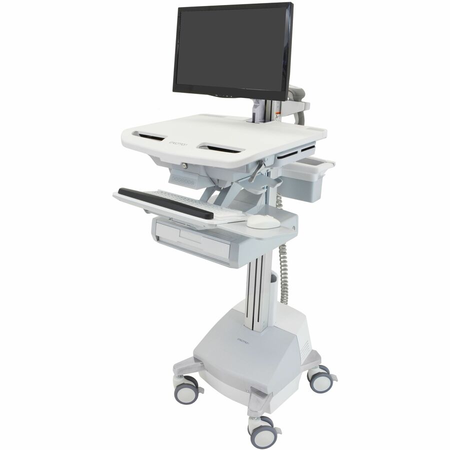 Ergotron StyleView® Cart with LCD Arm, SLA Powered, 1 Drawer (1x1), US/CA/MX