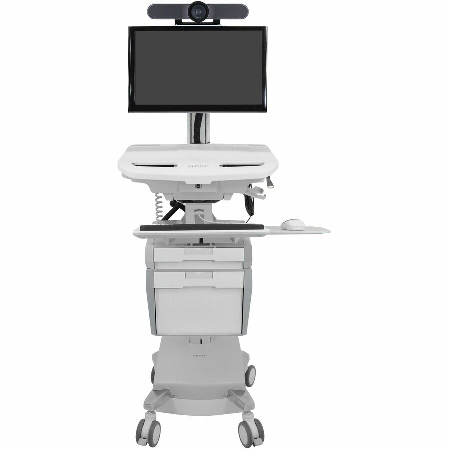 Ergotron StyleView® Telepresence Cart, Single Monitor, Powered