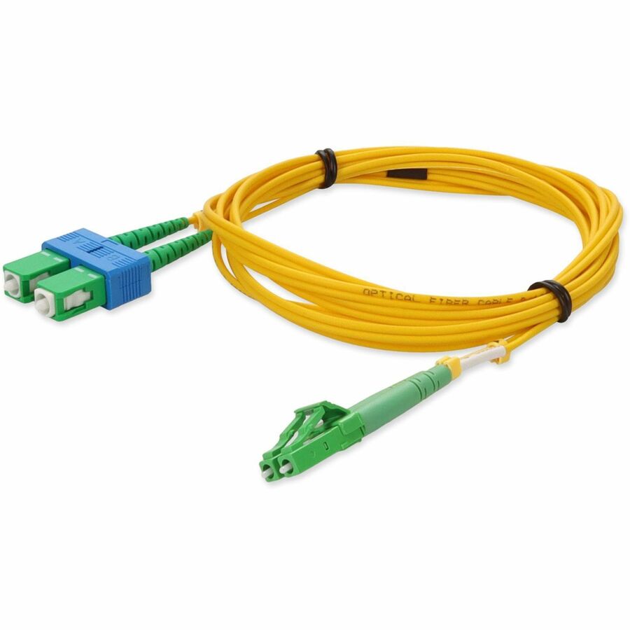 AddOn 2m ALC to ASC Yellow OS2 Duplex OFNR (Riser-Rated) SMF (Single Mode) Fiber Patch Cable, 9/125
