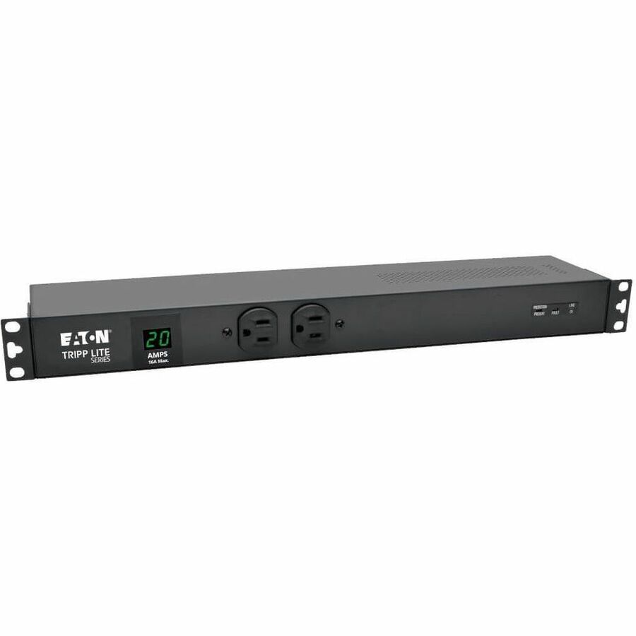 Tripp Lite by Eaton PDU 2kW Single-Phase Local Metered PDU + ISOBAR Surge Suppression, 3840 Joules, 100-127V Outlets (12 5-20R, 2 5-15R), L5-20P/5-20P, 15 ft. (4.57 m) Cord, 1U Rack-Mount