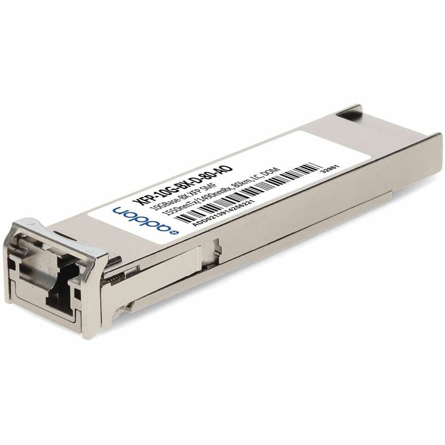 AddOn MSA Compliant 10GBase-BX XFP Transceiver (SMF, 1550nmTx/1490nmRx, 80km, LC, DOM)