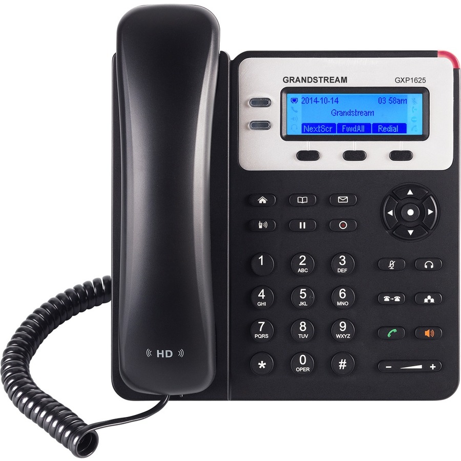 Grandstream GXP1625 IP Phone - Corded - Corded - 3 Multiple Conferencing - Wall Mountable - Black