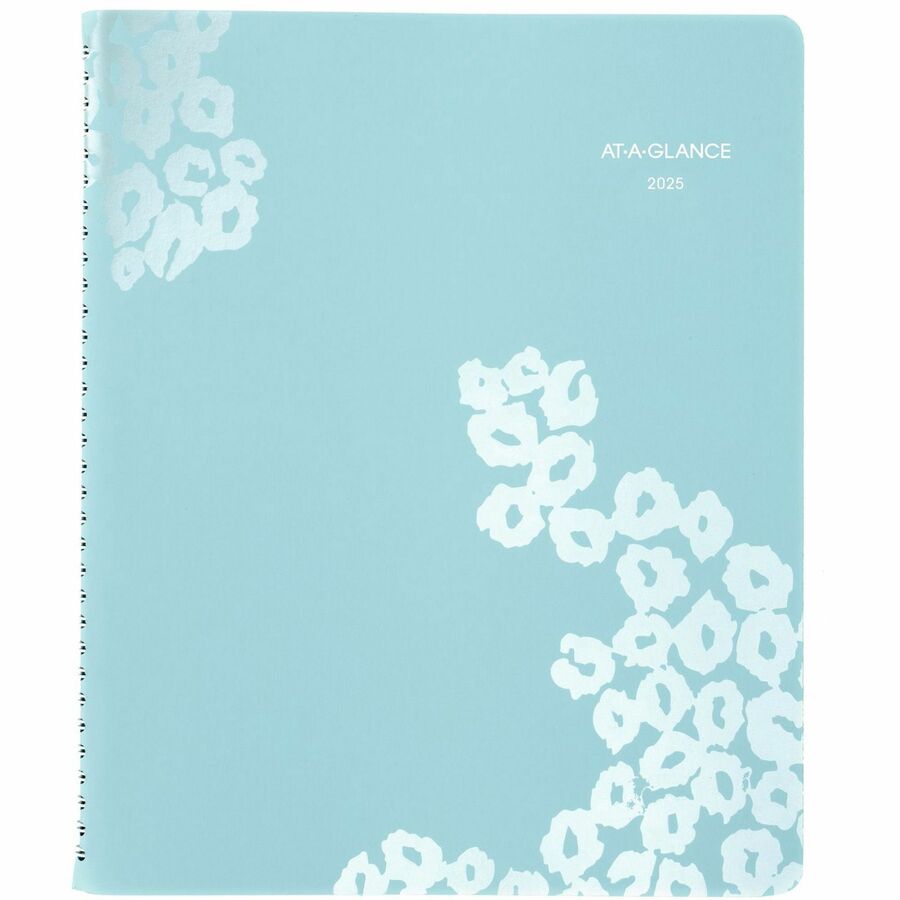 Cambridge Floradoodle Premium 2024 Weekly Monthly Appointment Book, Black, White, Large