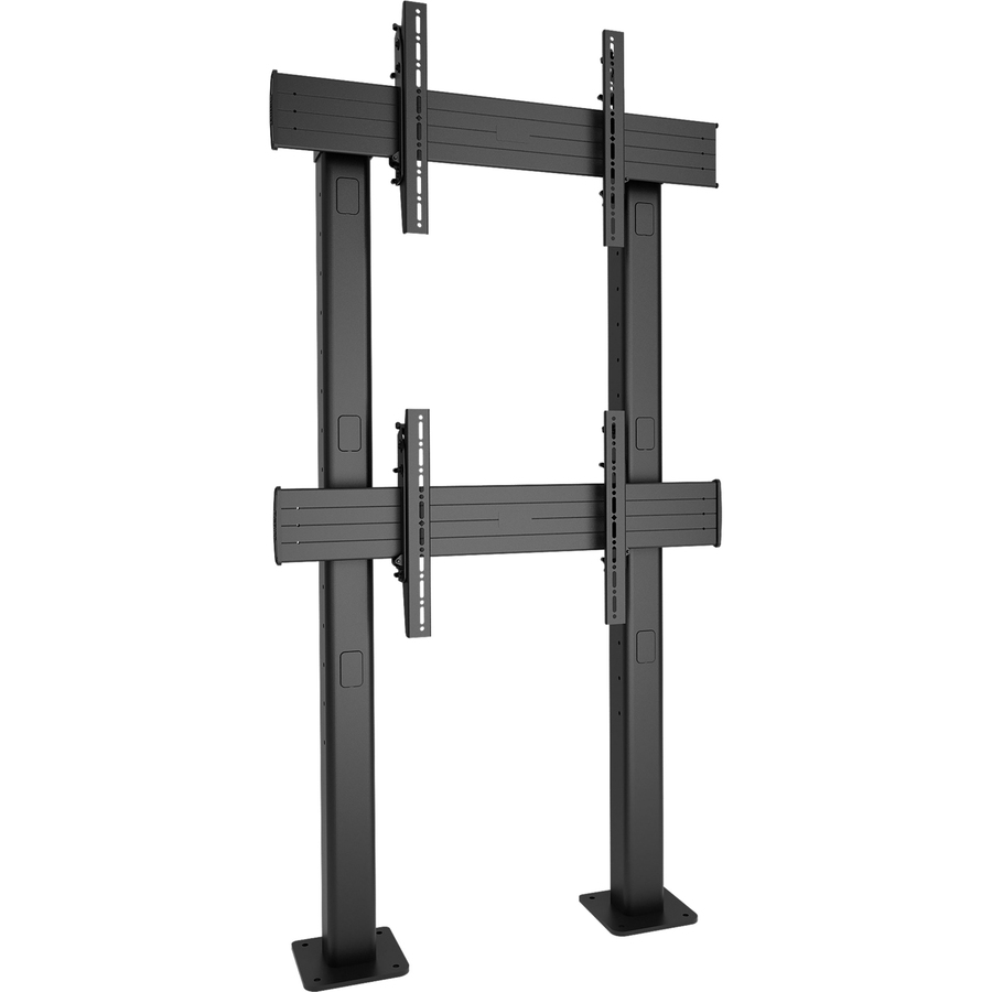 Chief Fusion 1x2 Micro-Adjustable Bolt-Down Video Wall Mount - For 42-80 inch Displays - Flat Panel TV Mount - Black