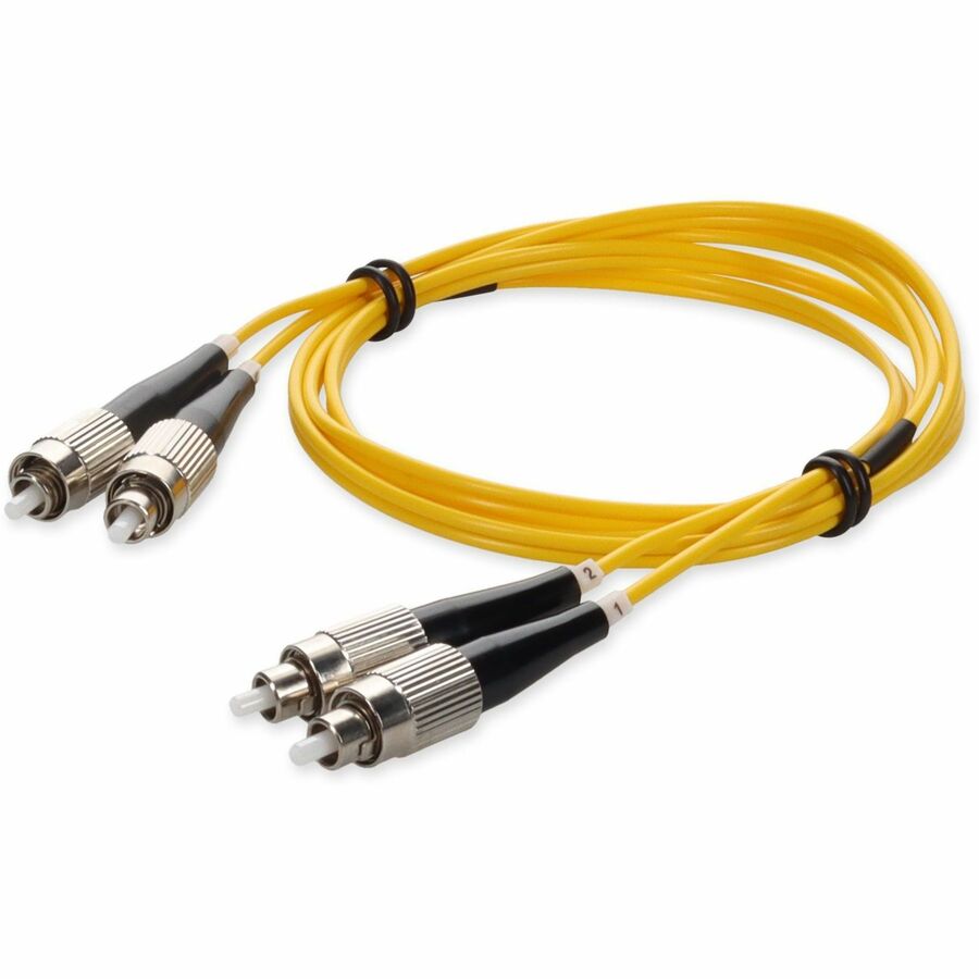 AddOn 1m FC to FC Yellow OS2 Duplex OFNR (Riser-Rated) SMF (Single Mode) Fiber Patch Cable, 9/125
