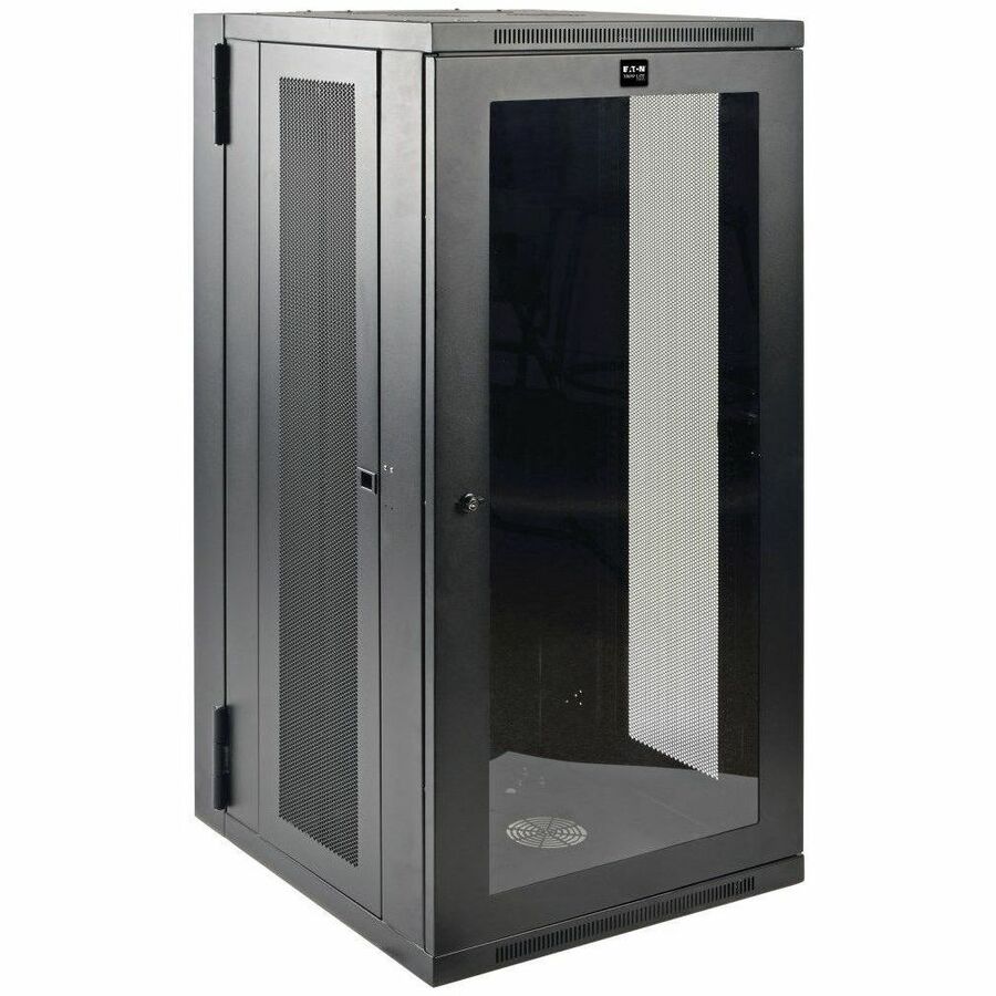 Tripp Lite by Eaton SmartRack 26U Low-Profile Switch-Depth Wall-Mount Half-Height Rack Enclosure Clear Acrylic Window Hinged Back