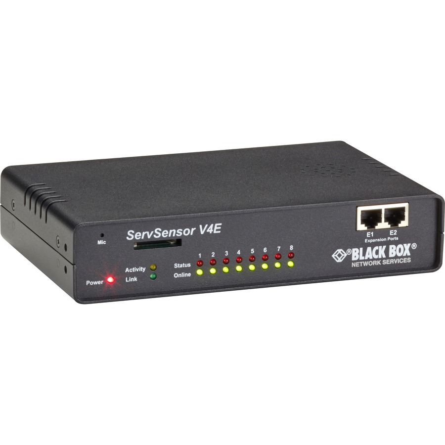 Black Box Gateway - Dual Temperature/Humidity Sensor, (8) Sensors, (4) Video Inputs