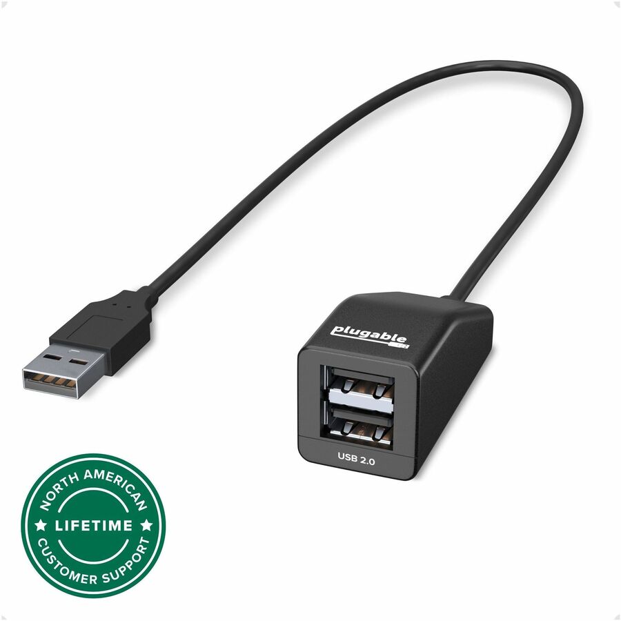 Plugable USB 2.0 2-Port High Speed Ultra Compact Hub Splitter