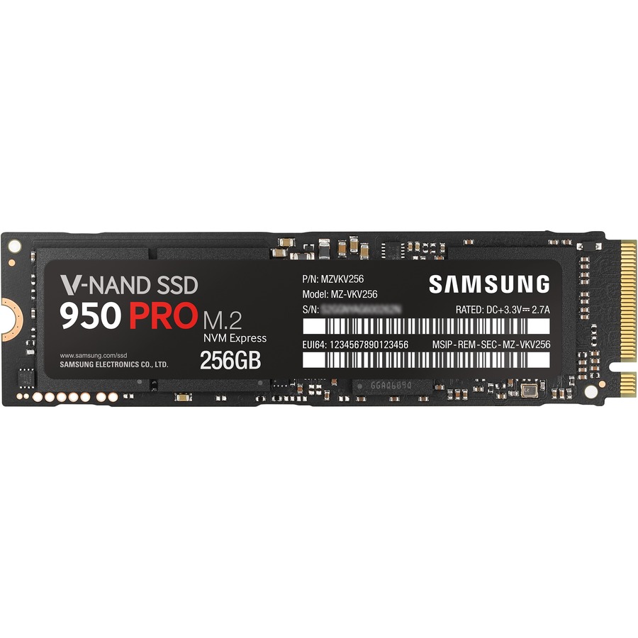 Samsung 950 PRO MZ-V5P256BW 256 GB Solid State Drive - M.2 2280 Internal - PCI Express (PCI Express 3.0 x4)