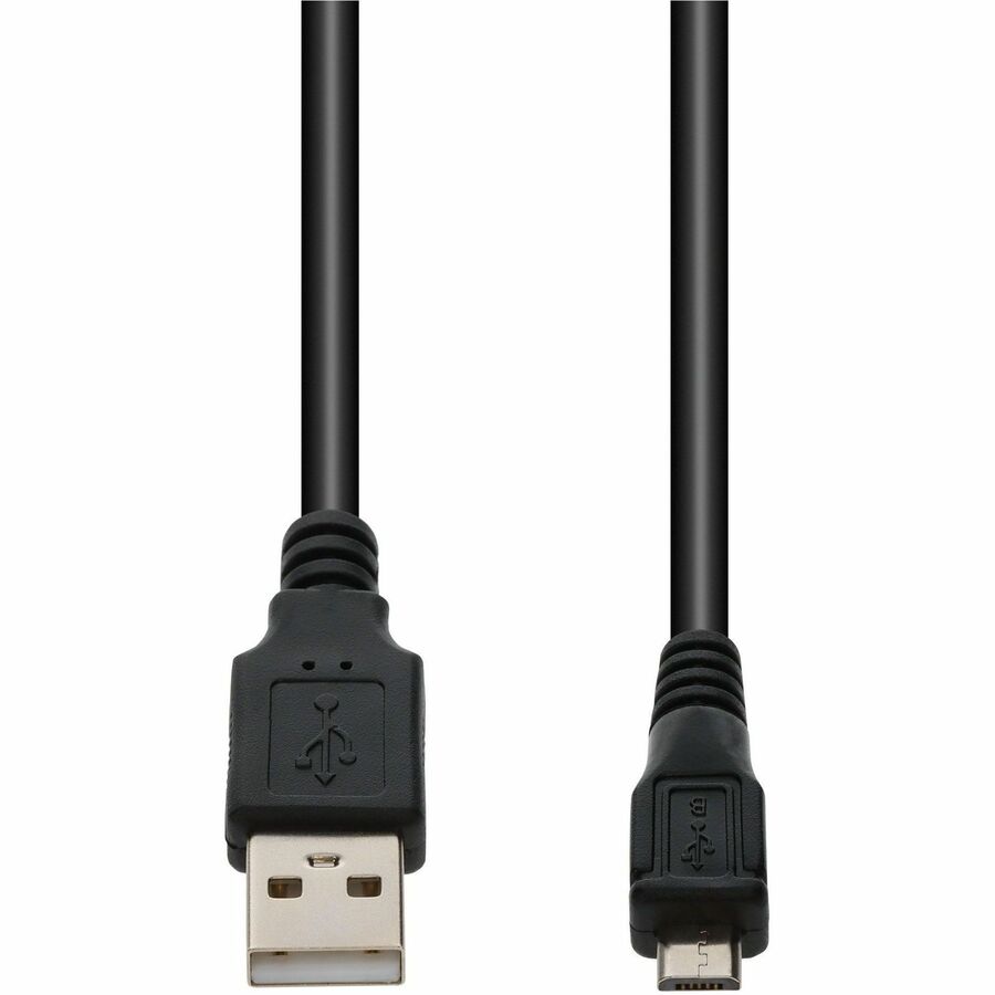 AddOn 15ft USB A 2.0 (Male) to Micro-USB B 2.0 (Female) Black Cable, 480Mbps