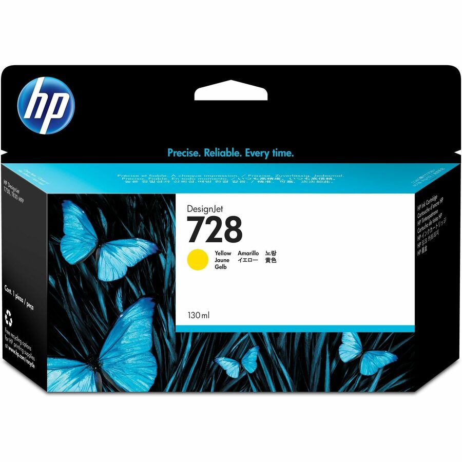 HP 728 Original Inkjet Ink Cartridge - Yellow Pack