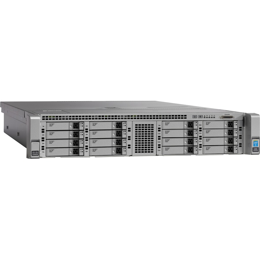 Cisco C240 M4 2U Rack Server - 2 Xeon E5-2640 v4 2.40 GHz - 128 GB RAM - 16 TB HDD - (4 x 4TB) HDD Configuration - 480 GB SSD - (1 x 480GB) SSD Configuration - 12Gb/s SAS, Serial ATA Controller