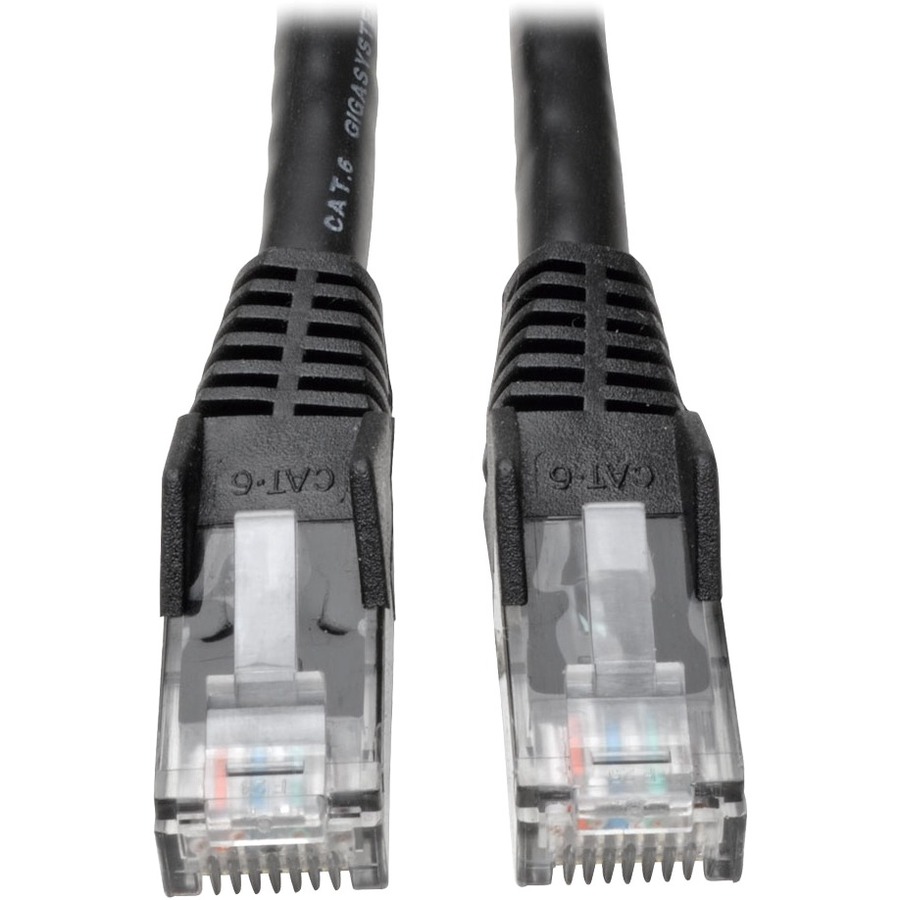 Tripp Lite N201-002-BK50BP Cat.6 UTP Patch Network Cable - 2 ft Category 6 Network Cable for Network Device, Printer, Blu-ray Player, Router, Modem - First End: 1 x RJ-45 Network - Male - Second End: 1 x RJ-45 Network - Male - 1 Gbit/s - Patch Cable - Gol